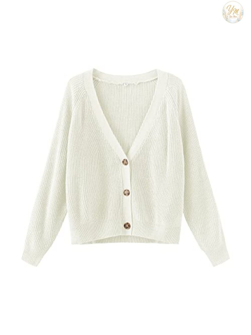 Womens Cropped Cardigan Sweater Open Front Cable Knit Button Down Lightweight
